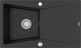 MEXEN - Cesar granitový dřez 1-mísa dřez s odkapávač 775x470 mm, černá mottled 6514771010-76