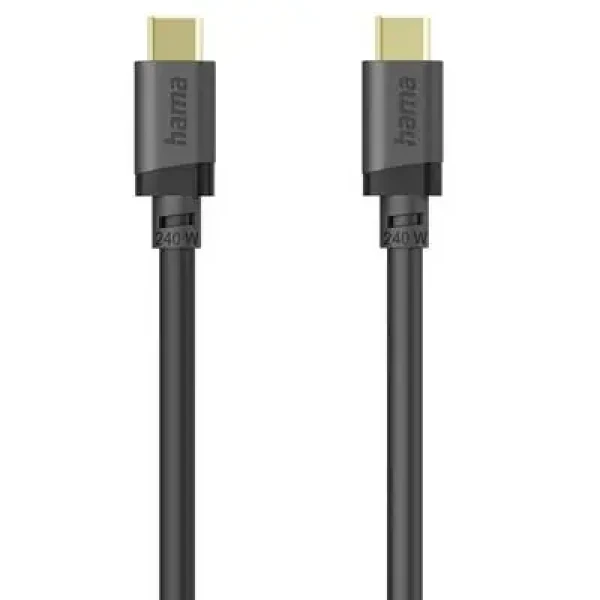 Hama 202008 Kabel USB-A (M) - USB-C (M) 0.75m 240W černá (202008)