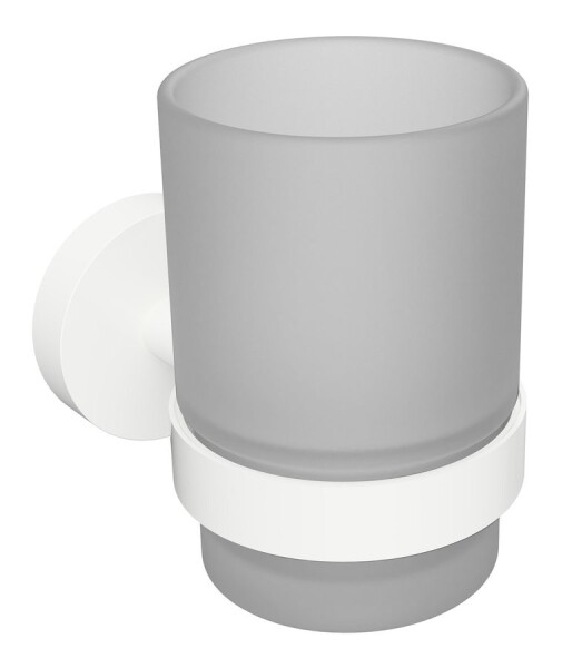 SAPHO - X-ROUND WHITE sklenka, mléčné sklo, bílá mat XR903W