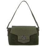 Módní dámská koženková kabelka na rameno Harper, tmavě zelená