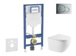 GEBERIT - Duofix Set předstěnové instalace, klozetu Oudee a sedátka softclose, tlačítko Sigma01, lesklý chrom SANI11CA1164