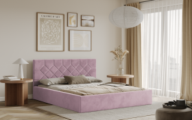 FRONTI Postel MARSALA 180x200 růžová s úložným prostorem