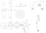 Kielle - Oudee Sprchový set s baterií pod omítku, pro 2 spotřebiče, s příslušenstvím EcoSpare a tělesem, chrom 20602SP40