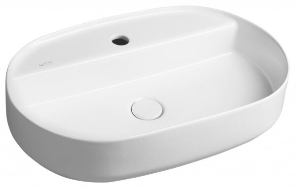 ISVEA - INFINITY OVAL keramické umyvadlo na desku, 60x40cm, bílá mat 10NF65060-2L