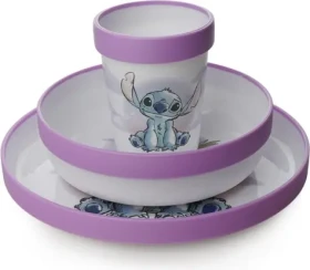 STOR Dětská jídelní sada Lilo Stitch / Jídelní sada / 3v1 / bez BPA / do mikrovlnky a myčky (10995)