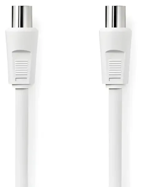 Nedis Koaxiální kabel IEC-IEC bílý / Kabel / 75 Ohm / Dvojité stínění / 90 dB / 3 m (CSGL40000WT30)
