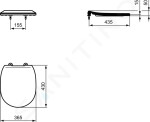 IDEAL STANDARD WC sedátko, Softclose, bílá E772401