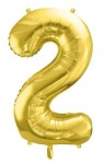 Balónek fóliový narozeniny číslo 2 zlatý 72 cm Balónek fóliový narozeniny číslo 2 zlatý 72 cm
