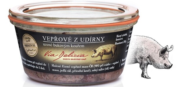 Via Delicia - vepřové z udírny uzené bukovým kouřem 210g