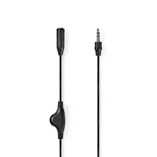 Nedis Stereo Audio kabel jack 3.5 mm (M) - jack 3.5 mm (F) 1.00 m černá (CAGB22090BK10)