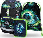 3 SET Airy Plus Fotbal: batoh, penál, sáček