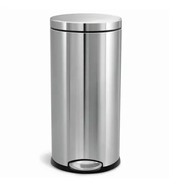 Simplehuman Pedálový odpadkový koš – 30 l / kulatý/ matná ocel/ FPP (CW1810)