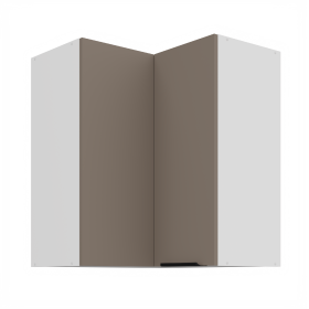 Horní rohová skříňka Aria 60x60 GN-72 2F (90°) Barva korpusu: Bílá, Barva dvířek: TA - Sandgrau AFM