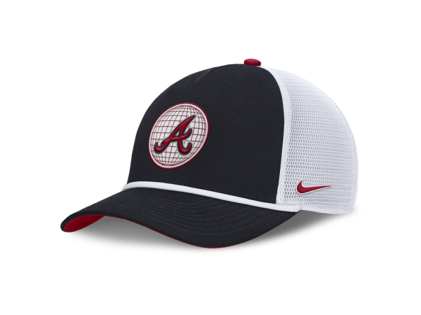 Nike Pánská kšiltovka Atlanta Braves MLB Primetime Dri-Fit Rise Structured 5 Panel Trucker Cap Velikost: S/M