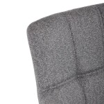 Židle jídelní, světle šedá látka, černý kov