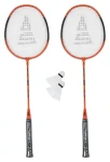SULOV Badmintonový set oranžová / 2x raketa / 2x míček / cestovní vak