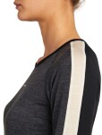 ICEBREAKER Wmns 200 Oasis+ LS Crewe, Black/Jet Heather/Undyed/Cb velikost: S