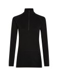 ICEBREAKER Women 200 ZoneKnit LS Half Zip, Black velikost: L