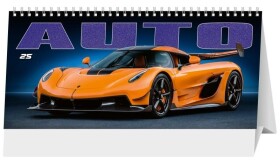 Kalendář 2025 Auto, stolní, 29,7 x 13,8 cm