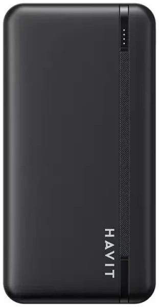 Havit PB90 10000 mAh černá / Power banka / 2x USB / 1x USB-C / 1x MicroUSB / stav baterie (PB90 black)
