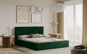 FRONTI Postel PADWA 120x200 zelená s úložným prostorem