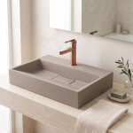 REA - Umyvadlo z litého mramoru GOYA TAUPE 60CM REA-U4413