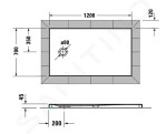 DURAVIT - Tempano Sprchová vanička 1200x700x45 mm, bílá 720196000000000