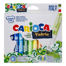 Carioca textilní fixy maxi hrot sada 12 ks