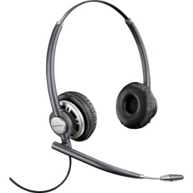 HP Poly EncorePro HW720 Sluchátka On Ear kabelová stereo šedá, stříbrná Redukce šumu mikrofonu Počítače