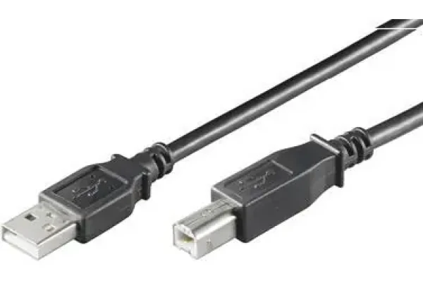 MicroConnect kabel USB 2.0 A-B černá / Kabel / M/M / 0,1 m / 480 Mbit/s (USBAB01B)