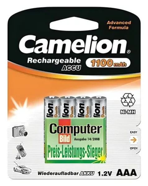 Camelion AAA (R03) / Nabíjecí baterie / Ni-MH / 1100 mAh / 4 ks (17011403)