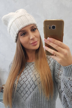 Dámská čepice Danuta K331 light ecru UNI