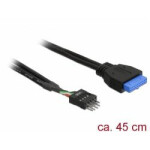 DeLock kabel USB 3.0 pin header samice na USB 2.0 pin header samec / 45cm (83791-DE)