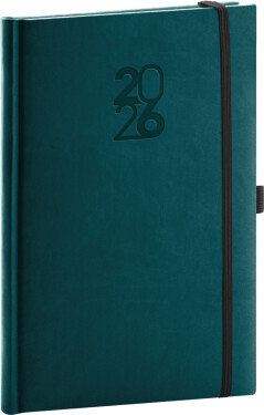 Týdenní diář 2026 NOTIQUE A5 - Aprint Top petrolejový, 15 x 21 cm