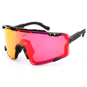 VeyRey Sportovní sluneční brýle Semihoof černá obruba červená skla (8596545422336)