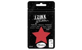 Třpytky IZINK Glitter velikost S - čevená, 60 ml