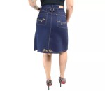 Dámská sukně jeans Rusty Pistons Ely - 4Xl / modrá