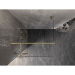 MEXEN/S - Lunar T sprchový kout dveře křídlové levá 80 x 80, transparent, zlato kartáčovaná 834T-080-080-55-00-L