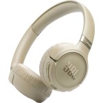 JBL Tune 680 NC sluchátka uzavřená (Over Ear) Bez kabelu, Bluetooth®, kabelová stereo béžová regulace hlasitosti, Vypnutí zvuku mikrofonu Hi-Fi
