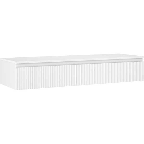 MEXEN/S - Rivel koupelnová skříňka pod umyvadlo 140 cm s deskou, 1 šuplík, reliéf , bílá mat 91A20-14023-1-BFC01