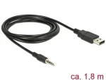 Delock kabel USB TTL samec 3.5 mm 4 pin stereo jack samec 1.8 m černá / 3.3 V (83779-D)