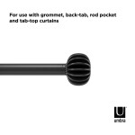 Roztažitelná garnýž 107-305 cm Umbra FINN - černá