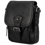 Trendy pánská kožená crossbody taška GW Gawain, černá