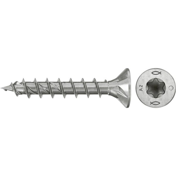 Fischer 574064 šrouby do dřevotřísky 4 mm 30 mm TX Nerezová ocel 200 ks