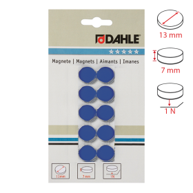 Dahle magnet plánovací, Ø 13 mm, 1 N, 10 ks, modrý