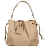 Módní dámská koženková kabelka na rameno Linna, béžová