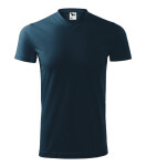 Heavy V-neck tričko unisex námořní modrá 2XL