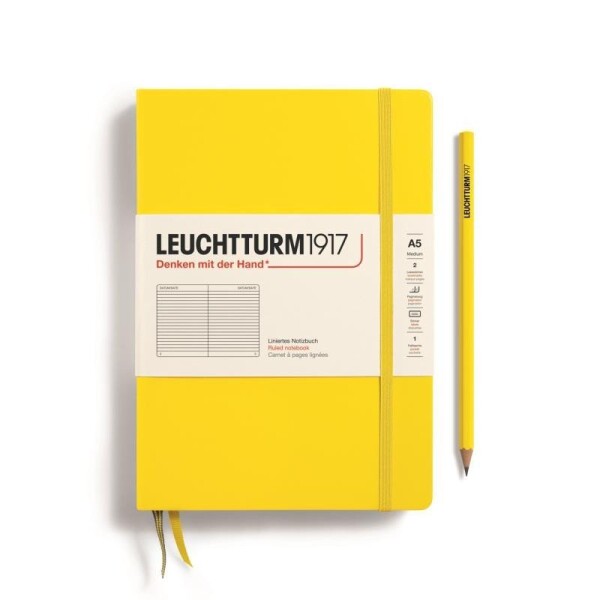 Leuchtturm1917 Zápisník Lemon Medium A5 linkovaný