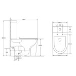 Mereo WC kombi, vyvýšené, vario odpad, kapotované, Smart Flush RIMLESS, keramické vč. sedátka VSD92T1