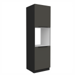 Vysoká skříňka pro vestavnou troubu Aria 60 DP-210 2F Barva korpusu: Dub artisan, Barva dvířek: GR - Graphite AFM